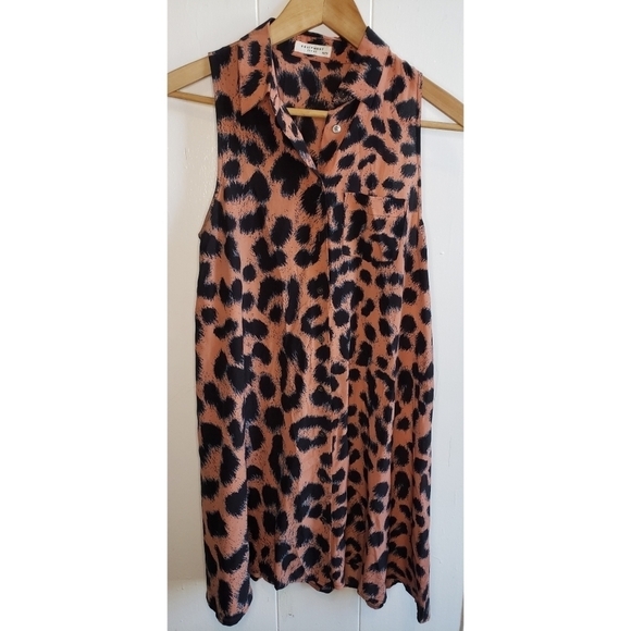 Equipment silk animal print shirt dress - Picture 2 of 7
